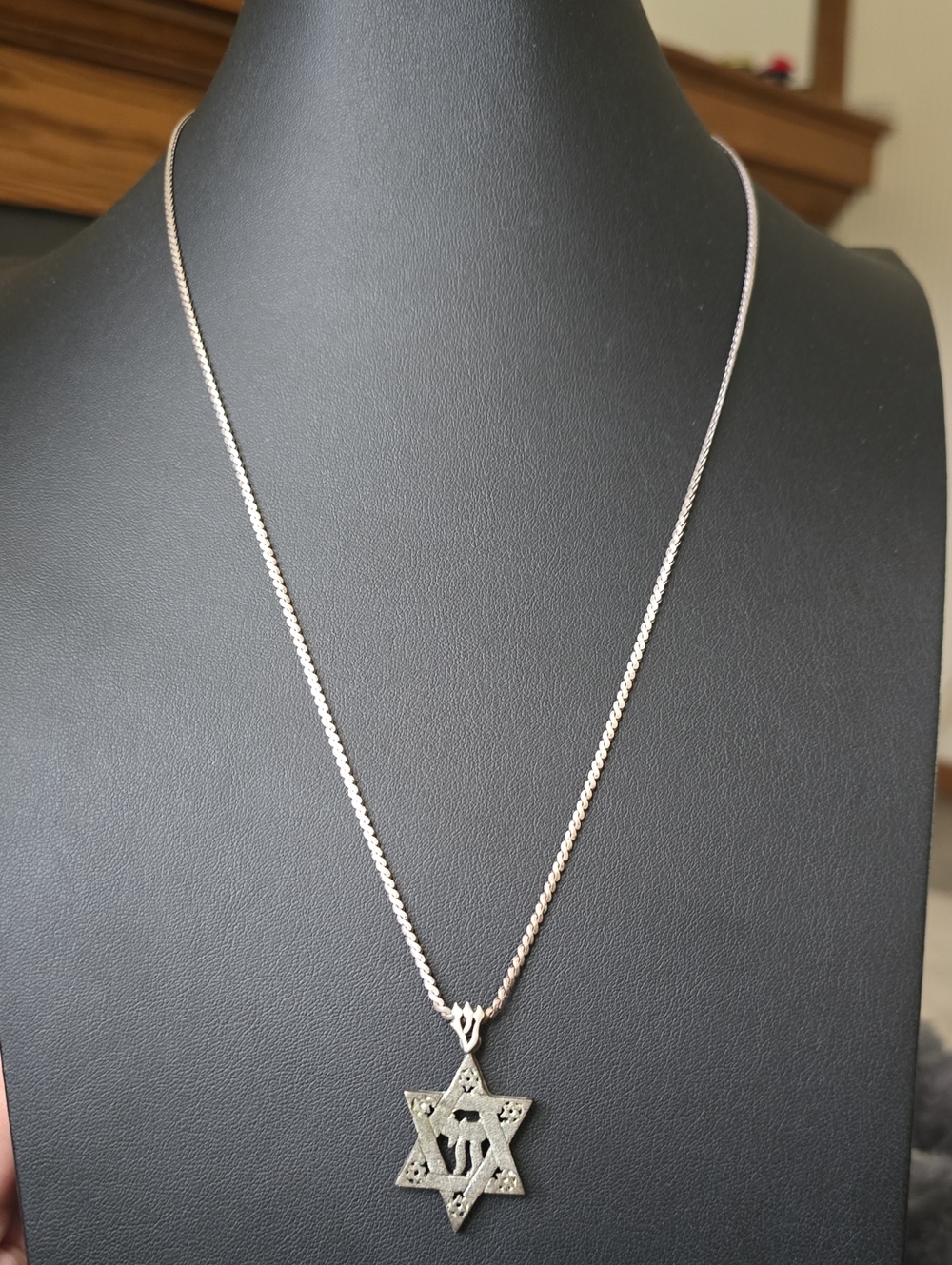 Vintage Two-Tone 14K Gold & Sterling Silver Pendant Necklace